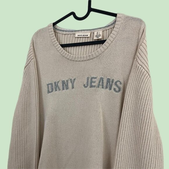 y2k dkny downtown cyber skate ribbed knit sweater - Picture 2 of 8